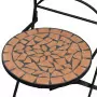 Set Bistrò 3 pz con Mosaico in Ceramica Terracotta