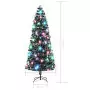 Albero di Natale Artificiale Supporto/LED 240 cm Fibra Ottica