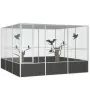 Gabbia Uccelli Antracite 302,5x324,5x211,5 cm Acciaio Zincato