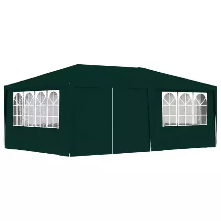 Gazebo Professionale con Pareti 4x6 m Verde 90 g/m²