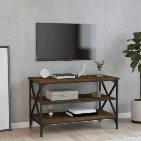 Mobile Porta TV Rovere Marrone 80x40x50 cm in Legno Multistrato