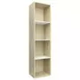 Libreria/Mobile TV Bianco Rovere Sonoma 36x30x143cm Truciolato