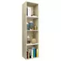 Libreria/Mobile TV Bianco Rovere Sonoma 36x30x143cm Truciolato