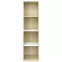 Libreria/Mobile TV Bianco Rovere Sonoma 36x30x143cm Truciolato