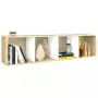 Libreria/Mobile TV Bianco Rovere Sonoma 36x30x143cm Truciolato