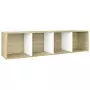 Libreria/Mobile TV Bianco Rovere Sonoma 36x30x143cm Truciolato