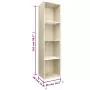 Libreria/Mobile TV Bianco Rovere Sonoma 36x30x143cm Truciolato