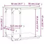 Tavolino Grigio Sonoma 50x35x52 cm in Legno Multistrato