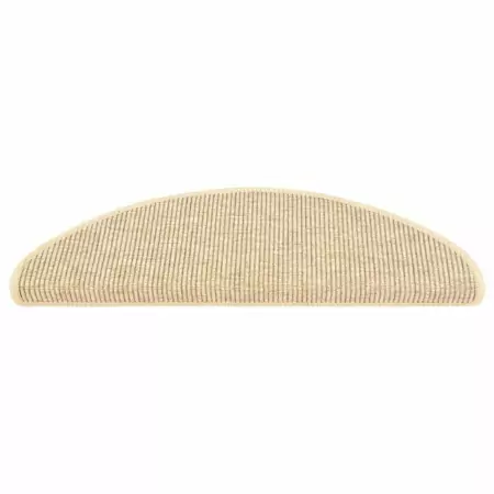 Tappeti Autoadesivi Scale Aspetto Sisal 15 pz 65x25cm Beige