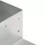 Connettori per Pali a Forma di L 4 pz Metallo Zincato 81x81 mm