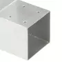 Connettori per Pali a Forma di L 4 pz Metallo Zincato 71x71 mm