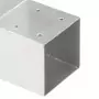 Connettori Pali a Forma di L 4 pz in Metallo Zincato 101x101 mm