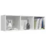 Libreria/Mobile TV Bianco 36x30x114 cm in Legno Multistrato