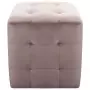 Pouf 2 pz Rosa 30x30x30 cm in Velluto