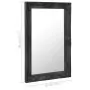 Specchio da Parete Stile Barocco 50x80 cm Nero