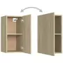 Set Porta TV 8 pz Rovere Sonoma in Truciolato