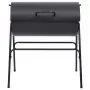 Barbecue a Barile 2 Griglie di Cottura Nero 80x95x90 cm Acciaio