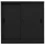 Armadio per Ufficio Anta Scorrevole Nero 90x40x90cm Acciaio