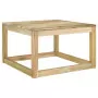 Tavoli Giardino Pallet 2pz Marrone 60x60x36,5cm Pino Impregnato