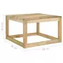 Tavoli Giardino Pallet 2pz Marrone 60x60x36,5cm Pino Impregnato