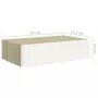 Scaffali Cassetti a Muro 2pz Rovere e Bianco 40x23,5x10cm MDF