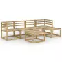 Set Divani da Giardino 6 pz in Legno di Pino Impregnato Verde