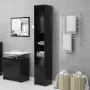 Set Mobili da Bagno 4 pz Nero in Truciolato