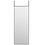 Specchio da Porta Nero 30x80 cm in Vetro e Alluminio
