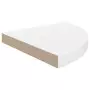 323909  Floating Corner Shelves 4 pcs High Gloss White 35x35x3,8 cm MDF