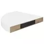 323909  Floating Corner Shelves 4 pcs High Gloss White 35x35x3,8 cm MDF