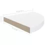 323909  Floating Corner Shelves 4 pcs High Gloss White 35x35x3,8 cm MDF