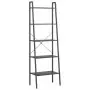 Scaffale Autoportante con 5 Ripiani Nero 56x35x174 cm