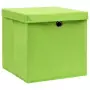 Contenitori con Coperchio 10 pz 28x28x28 cm Verde