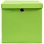 Contenitori con Coperchio 10 pz 28x28x28 cm Verde