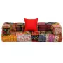 Pouf Modulare a 2 Posti in Tessuto Patchwork