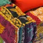 Pouf Modulare a 2 Posti in Tessuto Patchwork