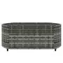 Set Divani da Giardino 3 pz con Cuscini in Polyrattan Grigio