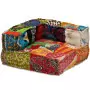 Pouf Modulare a 4 Posti in Tessuto Patchwork