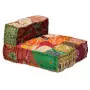 Pouf Modulare a 4 Posti in Tessuto Patchwork