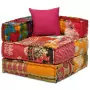 Pouf Modulare a 4 Posti in Tessuto Patchwork