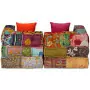 Pouf Modulare a 2 Posti in Tessuto Patchwork