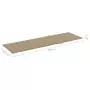 Cuscino per Lettino Prendisole Beige 200x60x3 cm in Tessuto