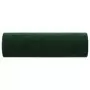 Cuscini Decorativi 2 pz Verde Scuro Ø15x50 cm in Velluto