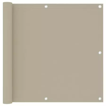 Paravento da Balcone Beige 90x300 cm in Tessuto Oxford