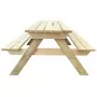 Tavolo da Picnic 150x135x71,5 cm in Legno