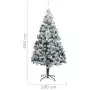 Albero Natale Artificiale con Neve Verde 400 cm in PVC