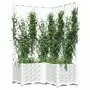 Fioriera da Giardino con Graticcio Bianco 80x80x136 cm PP