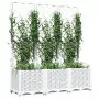 Fioriera da Giardino con Graticcio Bianco 120x40x136 cm PP