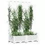 Fioriera da Giardino con Graticcio Bianco 80x40x121,5 cm PP