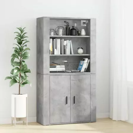 Credenza Grigio Cemento in Legno Multistrato